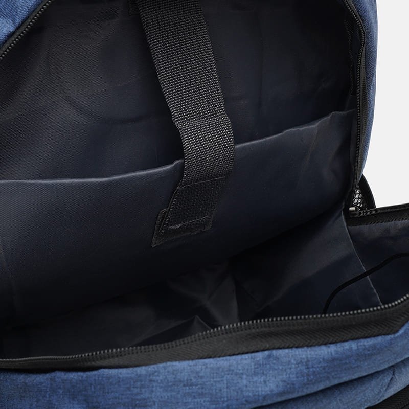Синій чоловічий рюкзак із текстилю під ноутбук Monsen (56234)