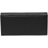 Довгий жіночий шкіряний гаманець чорного кольору з клапаном Horse Imperial 66234 - 3