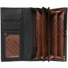 Довгий жіночий шкіряний гаманець чорного кольору з клапаном Horse Imperial 66234 - 4