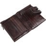Темно-коричневий чоловічий гаманець з м'якої гладкої шкіри на кнопці Vintage (2414602) - 9