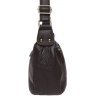 Горизонтальная кожаная сумка коричневого цвета на молнии Borsa Leather (19339) - 4