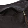 Горизонтальная кожаная сумка коричневого цвета на молнии Borsa Leather (19339) - 6