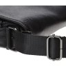 Черная мужская сумка-планшет из зернистой кожи с клапаном на магнитах Keizer (21343) - 5