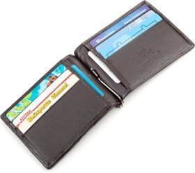 Коричневый зажим для денег из фактурной кожи крокодила CROCODILE LEATHER (024-18170)