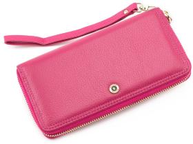 Жіночий гаманець рожевого кольору із золотистою фурнітурою BOSTON (16236)