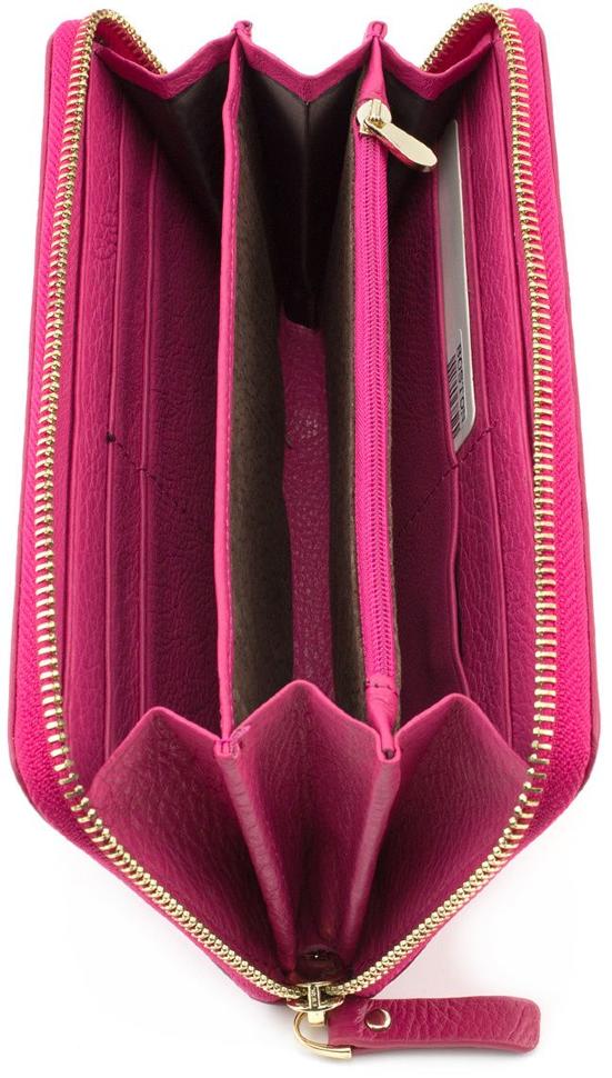 Женский кошелек розового цвета с золотистой фурнитурой BOSTON (16236)