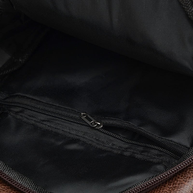 Мужская коричневая сумка-рюкзак из кожзама через плечо Monsen (22100)