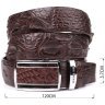 Модний ремінь-автомат з коричневої шкіри крокодила CROCODILE LEATHER (024-18240) фото №5 Модний ремінь-автомат з коричневої шкіри крокодила CROCODILE LEATHER (024-18240) modnotak фото - 5