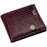 Стильное мужское портмоне из кожи под фактуру крокодила со съемным блоком для карт Hammonds Flycatcher HF577 коричневого цвета 108034 modnotak фото - 5
