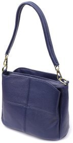 Повседневная женская сумка из натуральной фактурной кожи через плечо Vintage 98134 чинего цвета