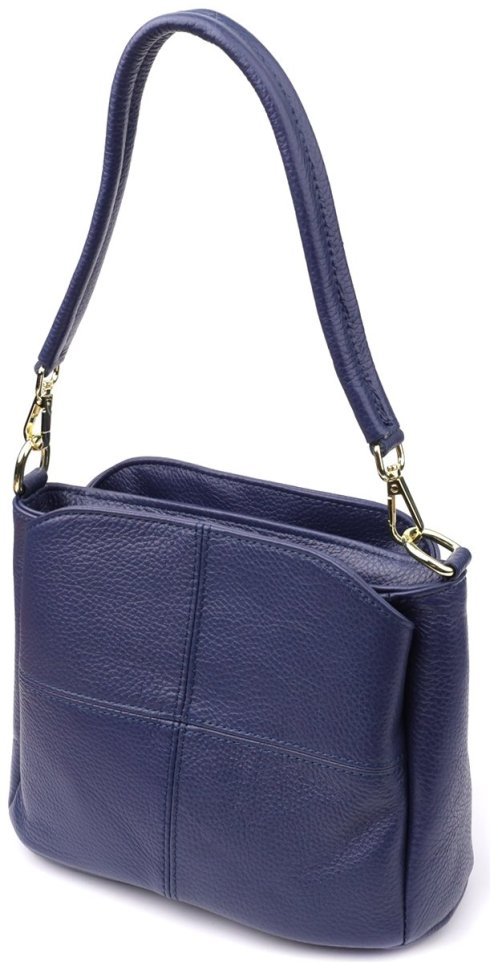 Повседневная женская сумка из натуральной фактурной кожи через плечо Vintage 98134 чинего цвета modnotak фото №1