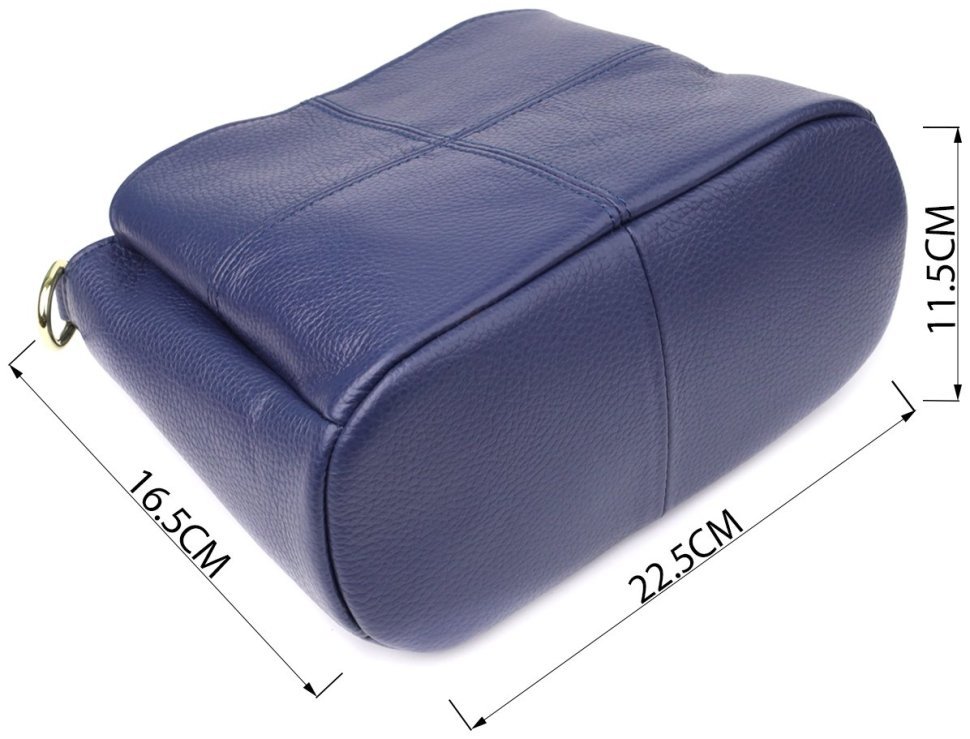 Повседневная женская сумка из натуральной фактурной кожи через плечо Vintage 98134 чинего цвета modnotak фото №3