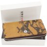 Оригінальний гаманець-клатч з натуральної шкіри з візерунком під змію KARYA (12400) - 7