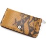Оригінальний гаманець-клатч з натуральної шкіри з візерунком під змію KARYA (12400) - 3