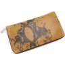 Оригінальний гаманець-клатч з натуральної шкіри з візерунком під змію KARYA (12400) - 4