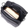 Средняя мужская сумка-барсетка из натуральной кожи черного цвета Vintage 2421270 - 5
