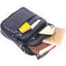 Середня чоловіча сумка-барсетка із натуральної шкіри чорного кольору Vintage 2421270 - 6