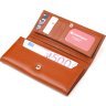 Місткий світло-коричневий жіночий гаманець з натуральної шкіри з монетницею CANPELLINI (2421524) - 3