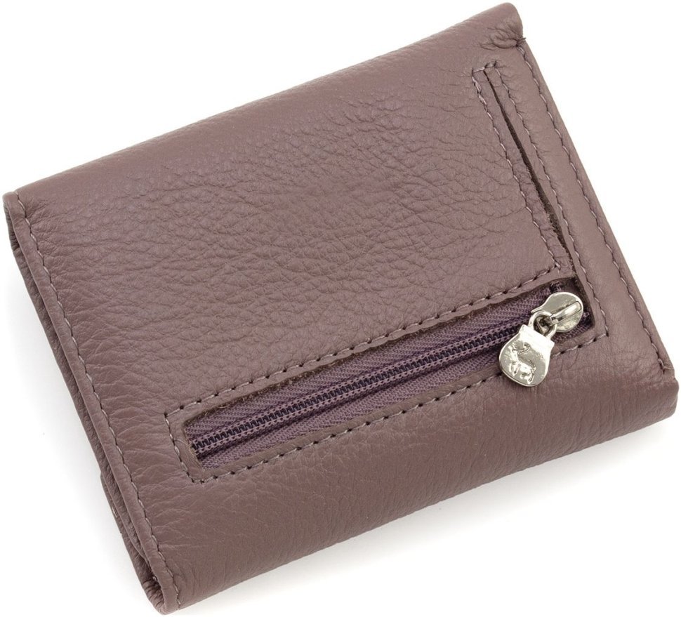 Маленький жіночий гаманець із натуральної шкіри темно-пудрового кольору Marco Coverna 68634
