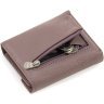 Маленький жіночий гаманець із натуральної шкіри темно-пудрового кольору Marco Coverna 68634 - 4