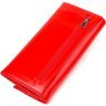 Червоний жіночий гаманець із натуральної гладкої шкіри з клапаном CANPELLINI (2421626) - 2
