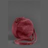 Круглая женская сумка-кроссбоди из натуральной кожи бордового цвета BlankNote Бон-Бон 78834 - 4