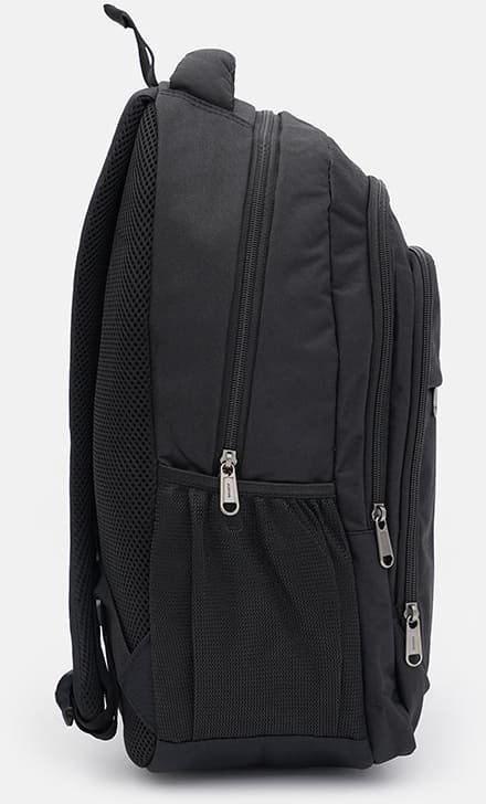Чорний чоловічий рюкзак з поліестеру на три відділення Aoking (59134)