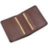 Миниатюрное мужское портмоне из натуральной кожи коричневого цвета без монетницы Visconti David 69134 - 5