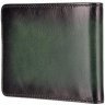 Мужское портмоне из натуральной кожи темно-зеленого цвета без застежки Visconti Roland 69234 - 2