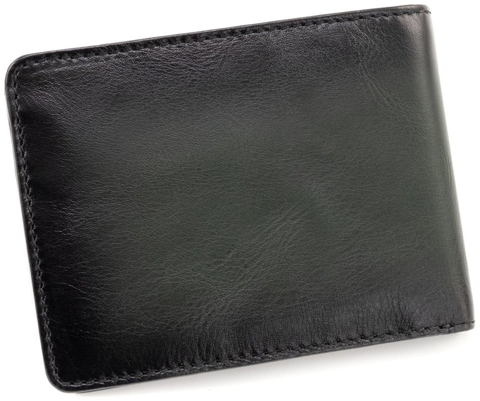 Мужское портмоне из натуральной кожи темно-зеленого цвета без застежки Visconti Roland 69234 modnotak фото №3