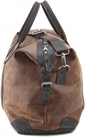 Ручна дорожна сумка з вінтажній шкіри рудого кольору Tom Stone (10936) - 2