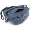 Темно-синий женский рюкзак формата А4 из фактурной кожи KARYA 69734 - 5