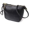 Невелика жіноча сумка через плече з натуральної шкіри чорного кольору Vintage 2422298 - 1