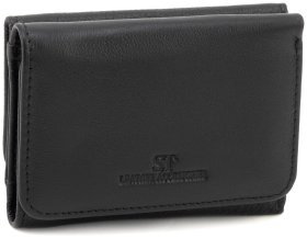 Жіночий шкіряний гаманець на магніті ST Leather 90835 чорний колір