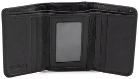 Жіночий шкіряний гаманець на магніті ST Leather 90835 чорний колір