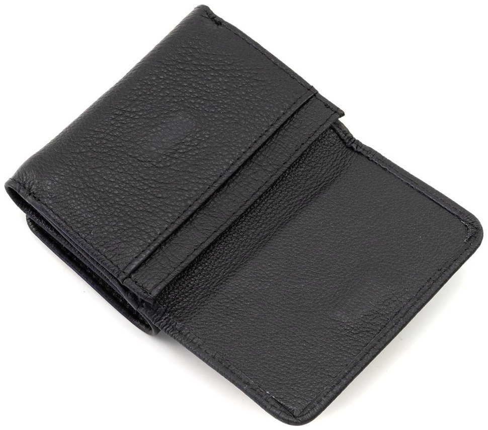 Женский кожаный маленький кошелек на магните ST Leather 90835 черный цвет modnotak фото №5