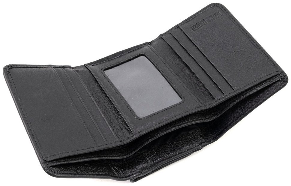 Женский кожаный маленький кошелек на магните ST Leather 90835 черный цвет modnotak фото №8