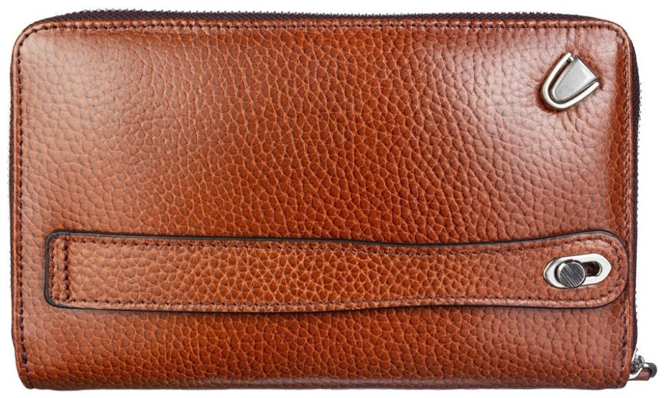 Чоловіча шкіряна барсетка-клатч рудого кольору з кистьовим ремінцем DESISAN 81035 фото №2 Чоловіча шкіряна барсетка-клатч рудого кольору з кистьовим ремінцем DESISAN 81035 modnotak фото №2