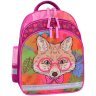 Рюкзак школьный для девочки ортопедический малинового цвета с принтом лисы в очках Bagland 111135 modnotak фото - 1