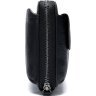 Черный кожаный клатч-барсетка с ремешком на руку VINTAGE STYLE (14654) - 8