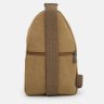 Середня текстильна чоловіча сумка-слінг кольору хакі Monsen 71535 - 3