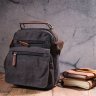 Стильная мужская сумка-барсетка из плотного текстиля в черном цвете Vintage (2421225) - 7