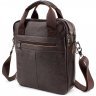 Шкіряна сумка середнього коричневого кольору Leather Collection (10076) - 4