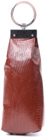Фактурная кожаная ключниця KARYA 22822 Рыжий