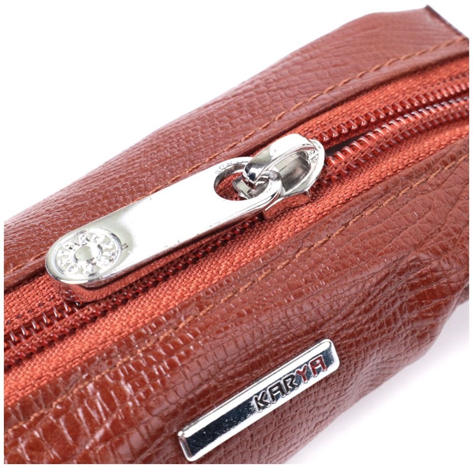 Фактурна шкіряна ключниця KARYA 22822 Рудий фото №5 Фактурна шкіряна ключниця KARYA 22822 Рудий modnotak фото №5