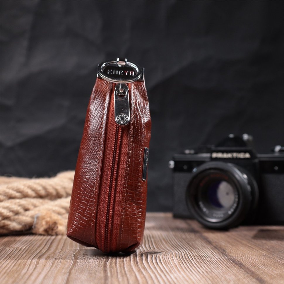 Фактурна шкіряна ключниця KARYA 22822 Рудий фото №8 Фактурна шкіряна ключниця KARYA 22822 Рудий modnotak фото №8