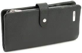 Зеленого кольору купюрник із фактурної шкіри з монетницею KARYA (82735)