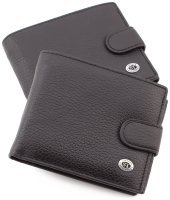 Классическое мужское кожаное портмоне на застежке ST Leather (18132)