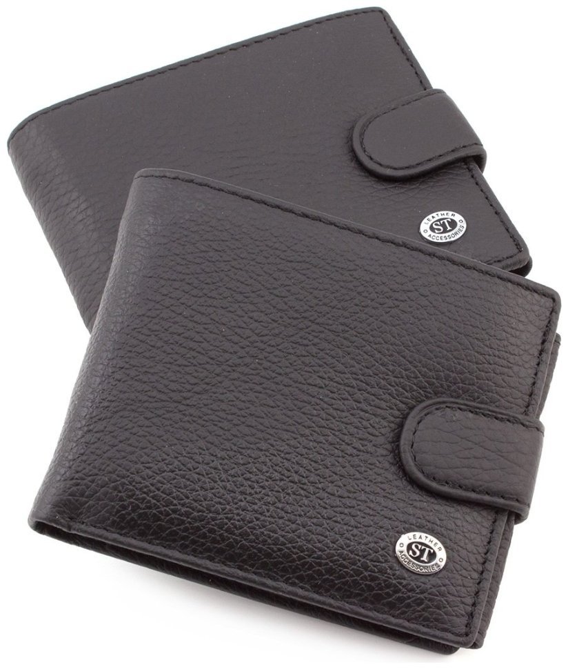Класичне чоловіче шкіряне портмоне на застібці ST Leather (18132) modnotak фото №1