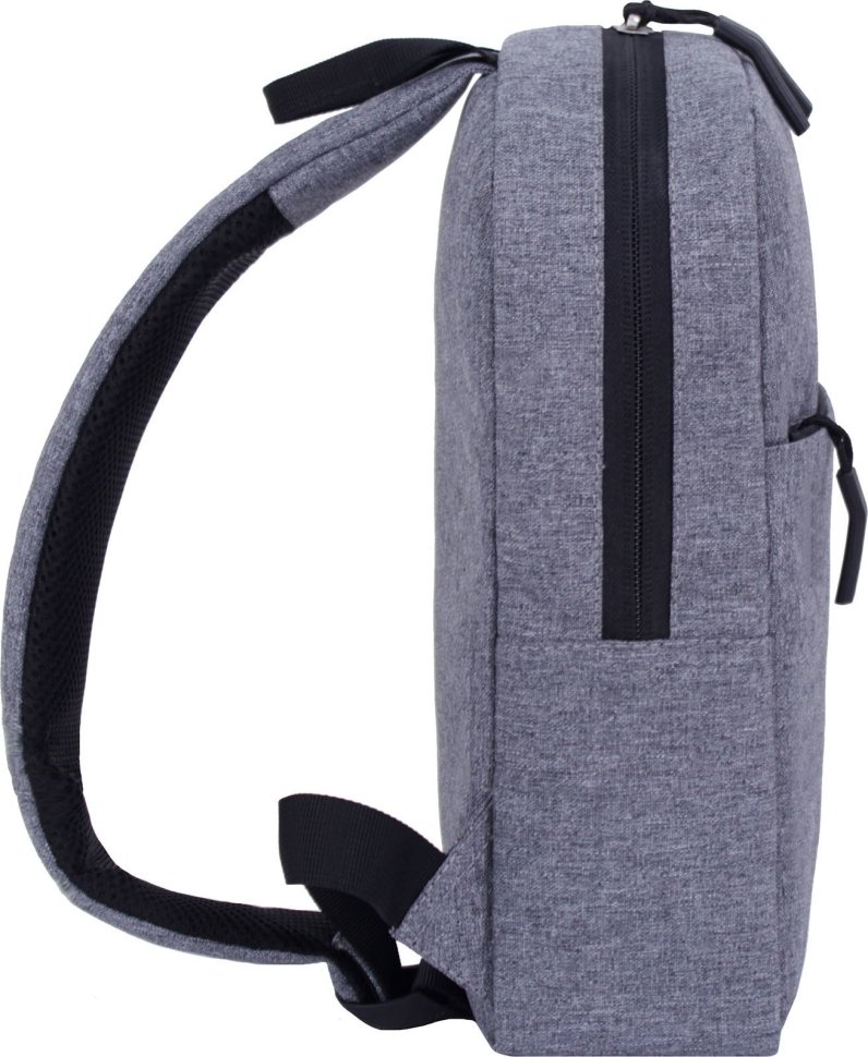 Сіра чоловіча сумка-слінг із текстилю на блискавці Bagland (53535)